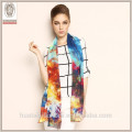 2015 New Style Fashion digital print silk Georgette Shawl Scarf